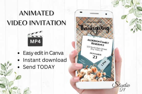 Animated Thanksgiving Invitation: Your Quick Digital Solution