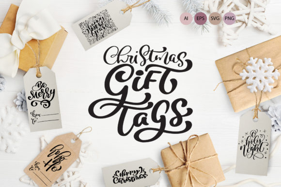Christmas Gift Tags: Handwritten Calligraphy for Festive Design