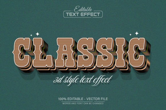 Classic 3D Retro Vintage Text Effect: Your Instant Nostalgia Solution