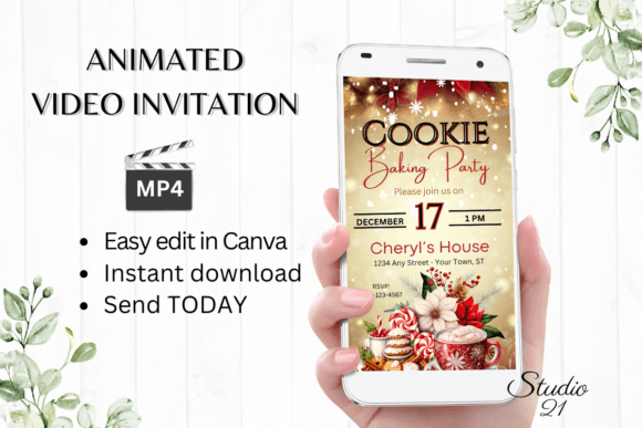 Festive & Easy: Your Christmas Cookie Baking Party Invitation