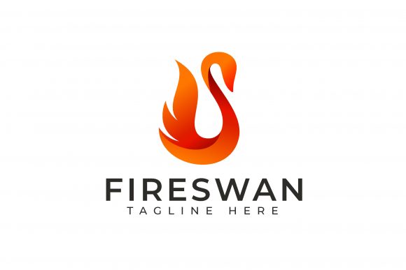 Fire Swan Logo Design: A Vector Asset for Dynamic Branding