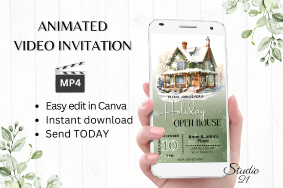 Holiday Open House Invitation: A Digital Template for Festive Greetings
