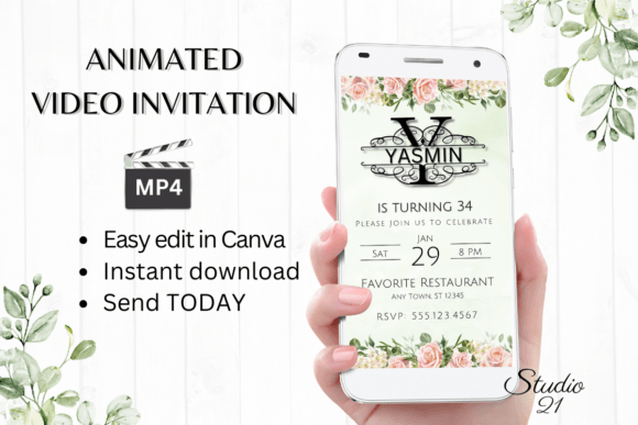 Monogram Letter Y: Crafting a Memorable Digital Birthday Invitation