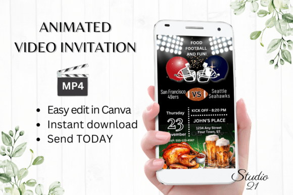 Score a Touchdown with Your Thanksgiving Football Invitation