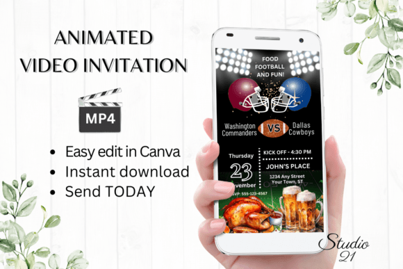 Score Big This Holiday: The Ultimate Thanksgiving Football Invite Template