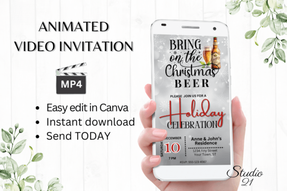 Sparkling Christmas Party Invitation: A Festive Digital Template Guide