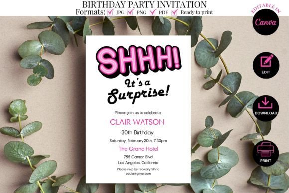 Surprise Birthday Party Invitation: The Modern Template for a Perfect Celebration