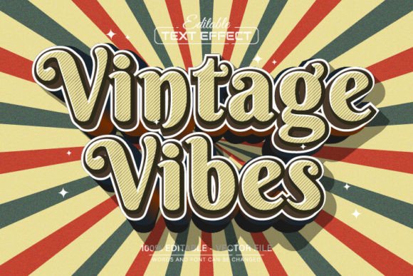 Vintage Vibes 3D Retro Text Effect: Instant 90s Nostalgia