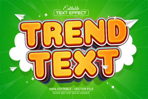 Yellow Trend Cartoon Style Text Effect: A Bold Choice for Modern Design